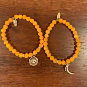 Ettika Beaded Bracelet Set Moon + Evil Eye